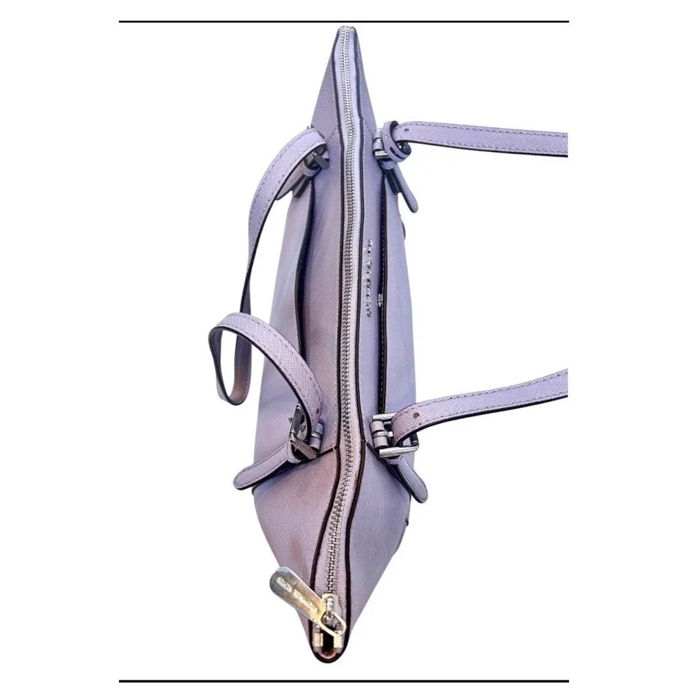 Michael Kors‎ Voyager Medium Top Zip Tote Lavender Saffiano Leather Purple Bag